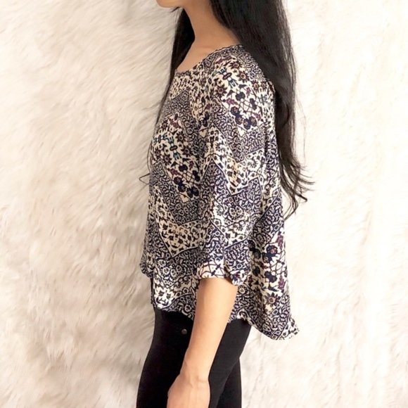 about a girl floral chevron zig zag dolman blouse - Picture 2 of 8